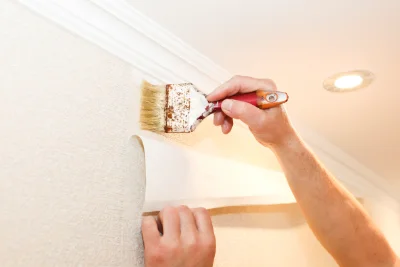 Pose de papier peint à Monte — revêtements muraux et toiles de verre